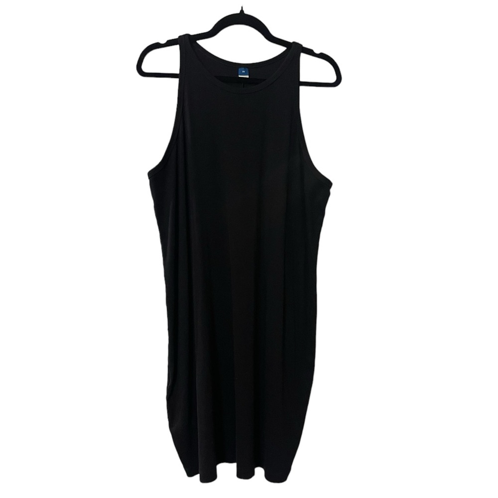 Old Navy Black Ribbed Tank Dress Sz 3X